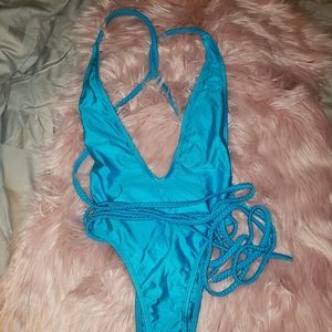 Turquoise Swimsuit Hot Miami Style